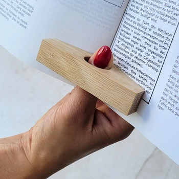 Oak book page holder