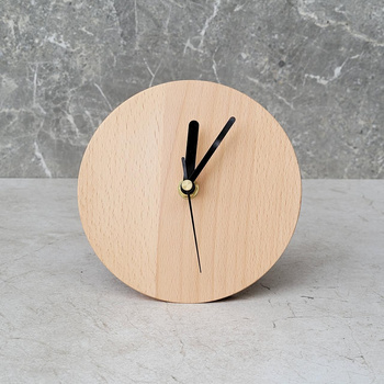 Small Beech standing clock ø150x15mm