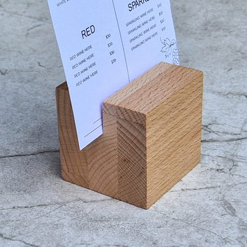 Wooden postcard stand 60x60x60mm