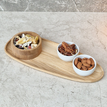 Oak deco tray  STONE 350x140x15mm