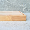 Thick beech cutting board with groove 520x380x40 mm