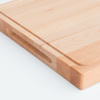 Thick beech cutting board with groove 520x380x40 mm