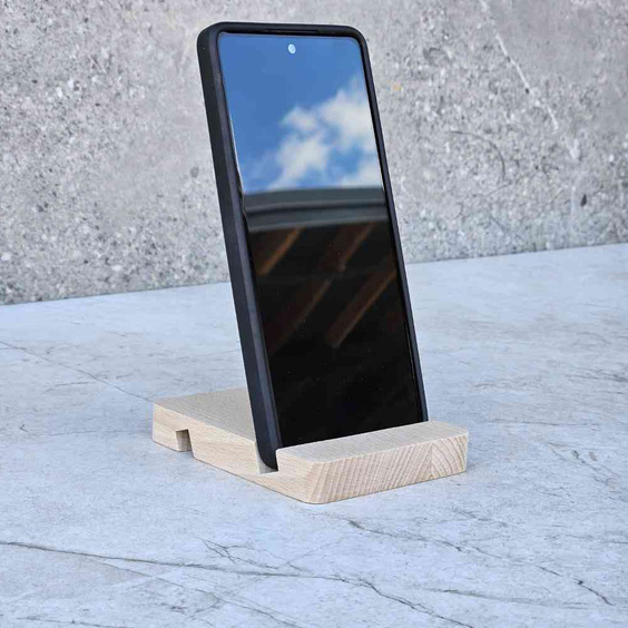 Beech phone stand 100x80x15mm