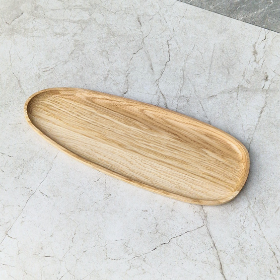 Oak deco tray  STONE 350x140x15mm