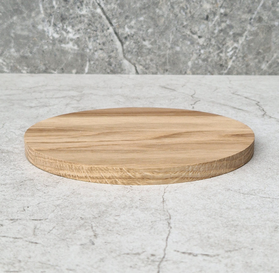 Set of 3 oak pot trivets ∅150 mm 