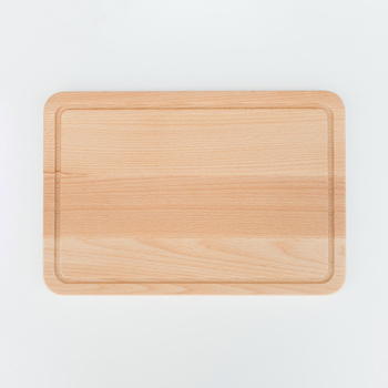 Beech cutting board with groove 300x200x15 mm