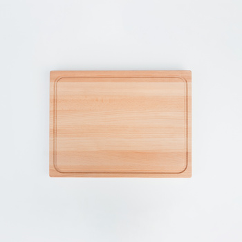 Beech Thick cutting board with groove 395x295x40 mm