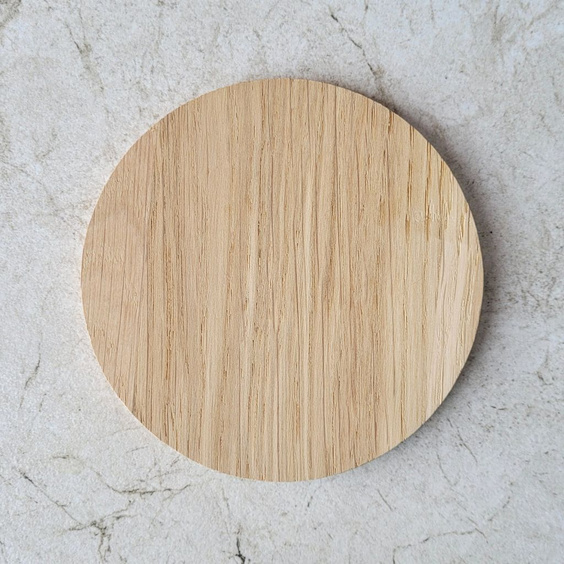 Oak coaster ∅100 mm  (4 pcs set)