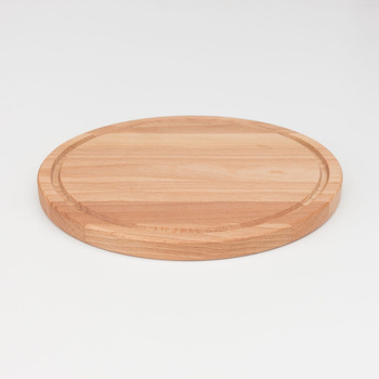 Beech round cutting board with groove ∅220x15 mm