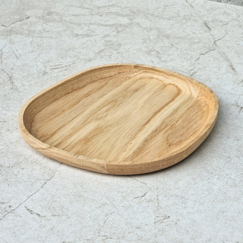 Oak deco tray STONE 160x150x15 mm