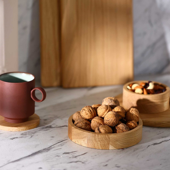 Oak snack bowl dia150x30mm