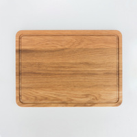 Oak cutting board with groove 350x250x20 mm