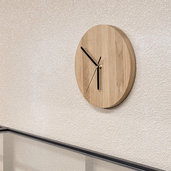 Big oak clock to hang ø240x20mm