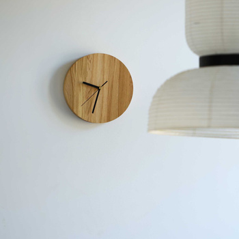 Big oak clock to hang ø240x20mm