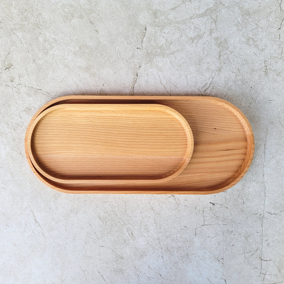 Beech deco tray 250x120x15 mm 